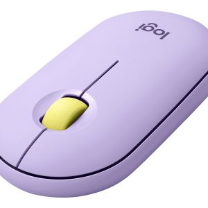 Logitech Pebble M350 - Mouse - optical - 3 buttons - wireless - Bluetooth - USB wireless receiver - lavender lemonade