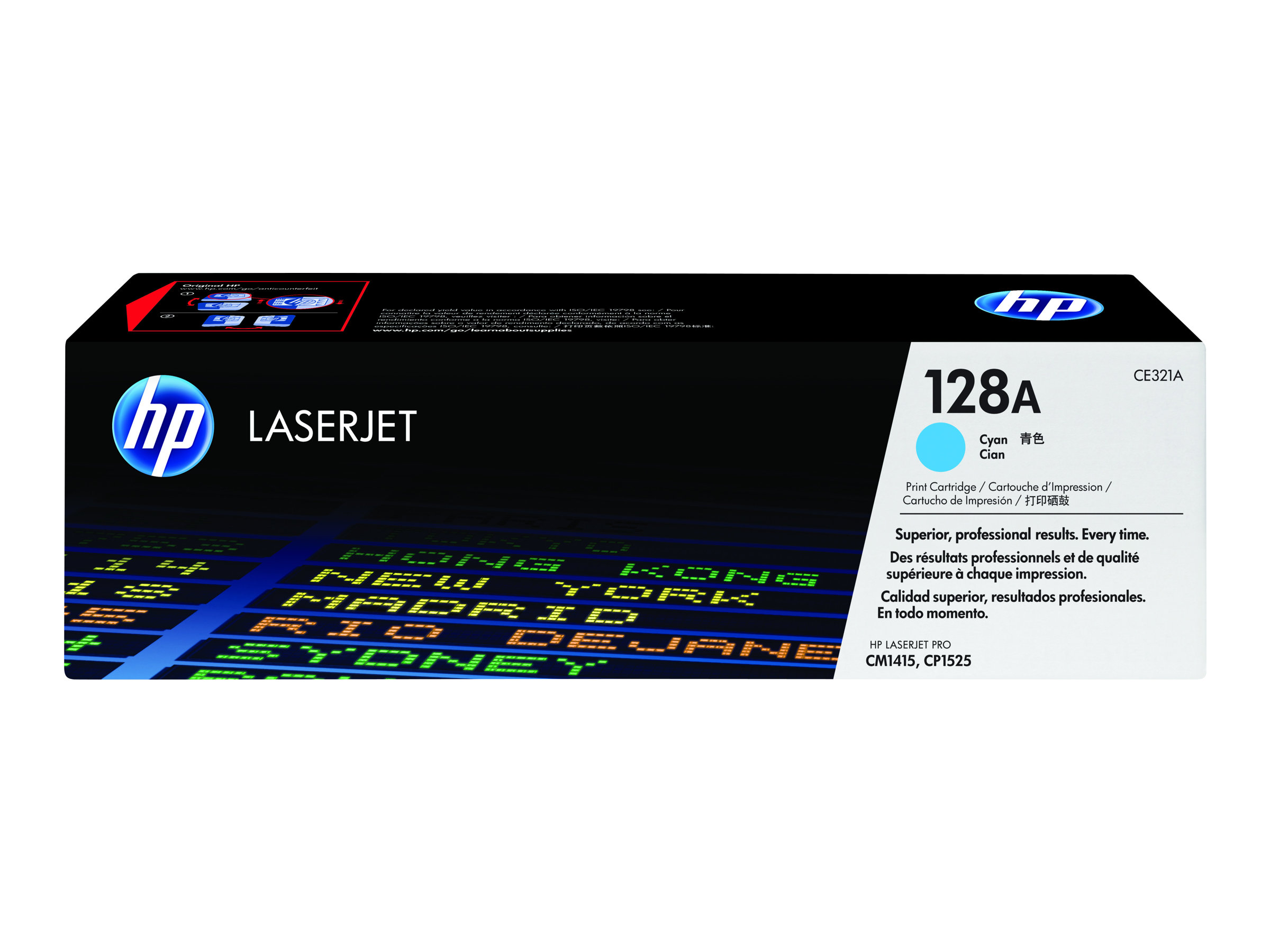 HP 128A - cyan - original - LaserJet - toner cartridge (CE321A)
