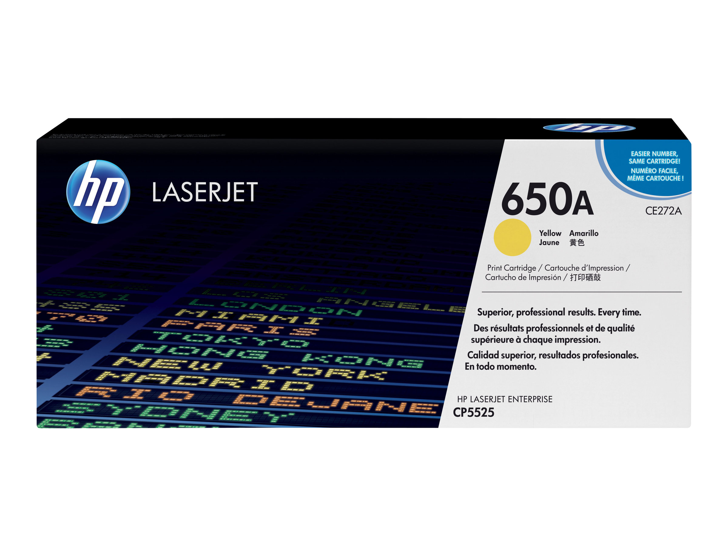 HP 650A - yellow - original - LaserJet - toner cartridge (CE272A)