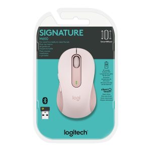 Logitech Signature M650 - mouse - small hands - Bluetooth, 2.4 GHz - rose