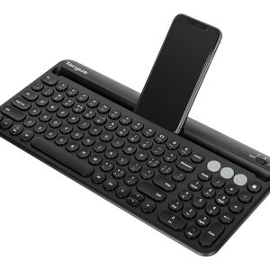 Targus - keyboard - with phone holder - black - antimicrobial Input Device