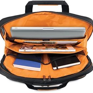SOLO Urban Ultra Multicase - Notebook carrying shoulder bag - 17.3" - black, orange