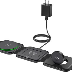 EXW Wireless Charging Station, 3 in 1 - Black