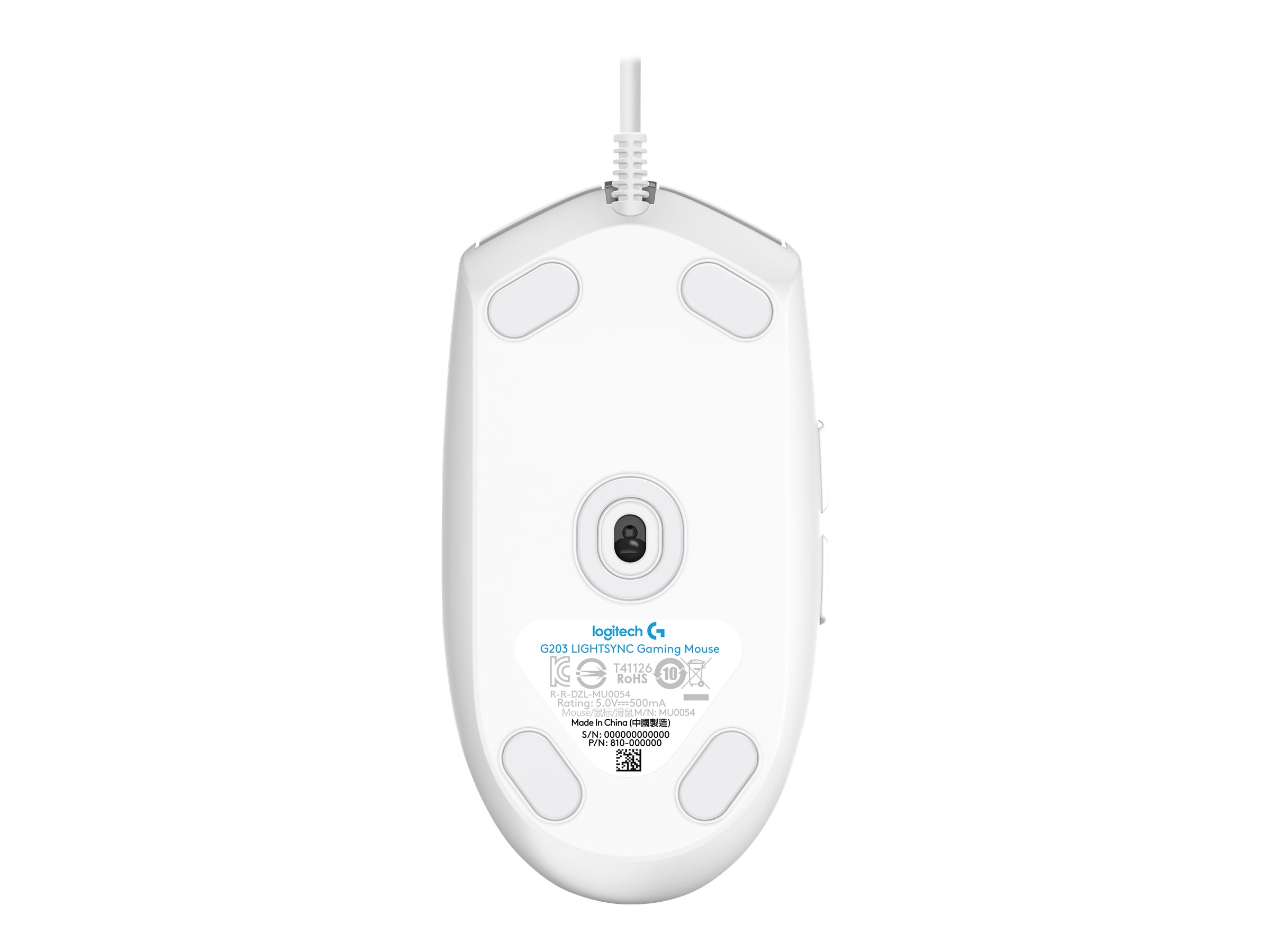 Logitech Gaming Mouse G203 LIGHTSYNC - mouse - USB - white - Image 5