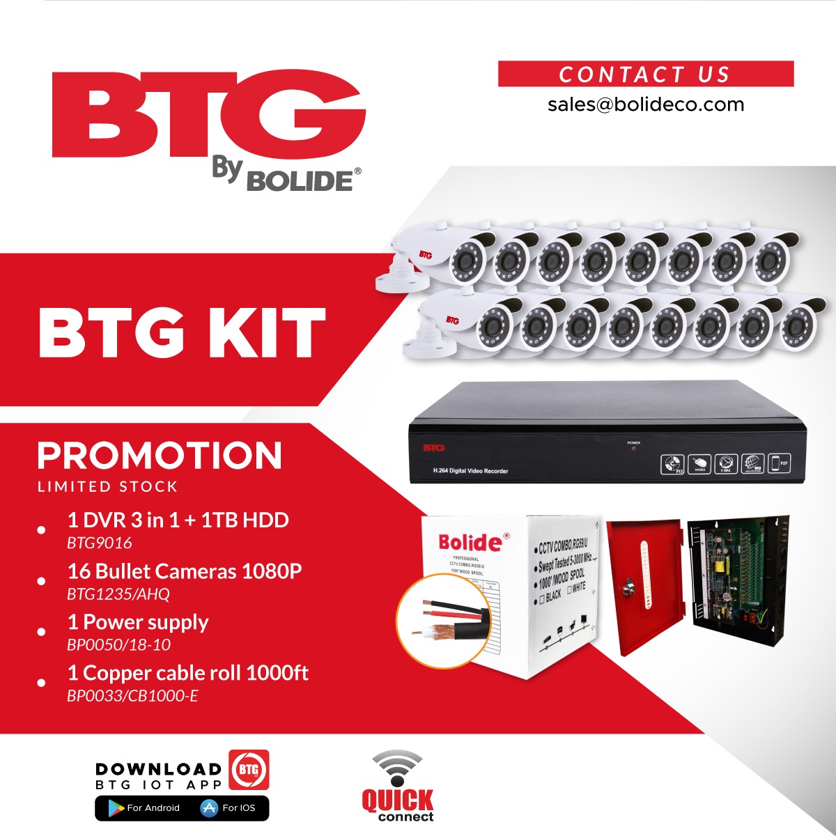 Bolide DVR Kit BTG-KIT16/16