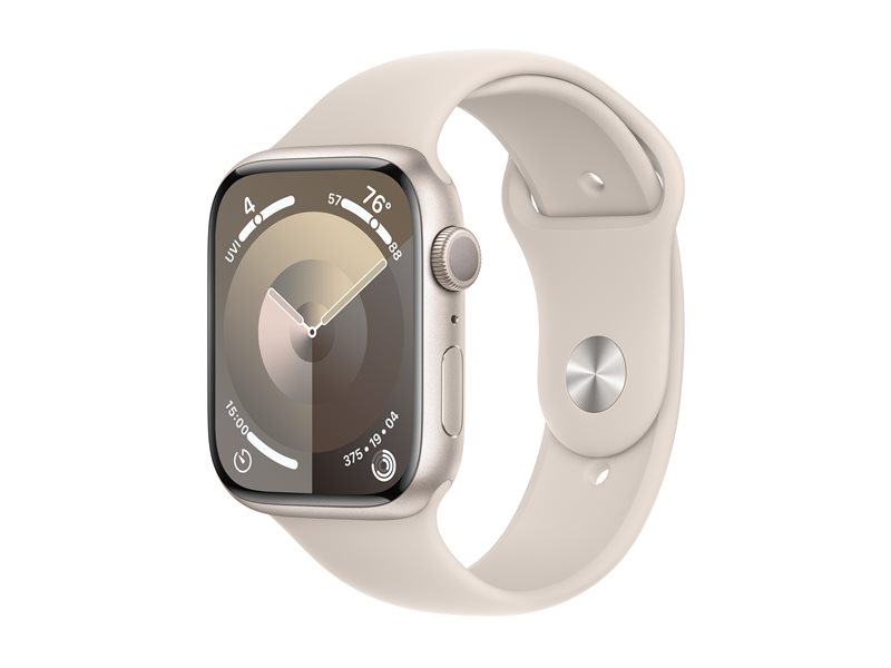Apple Watch Series 9 (GPS) - starlight aluminum - smart watch with sport band - starlight - 64 GB - Image 2