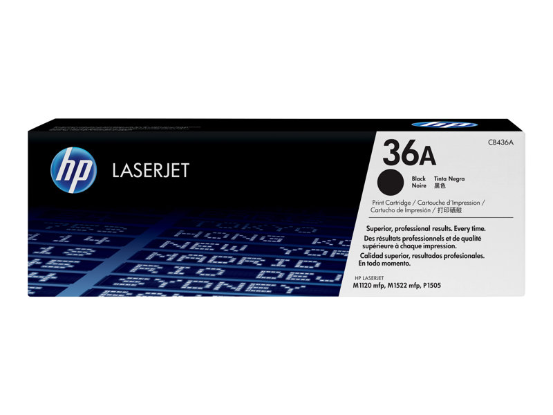 HP 36A - black - original - LaserJet - toner cartridge (CB436A)