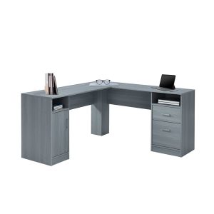 Techni Mobili - table - L-shaped - gray