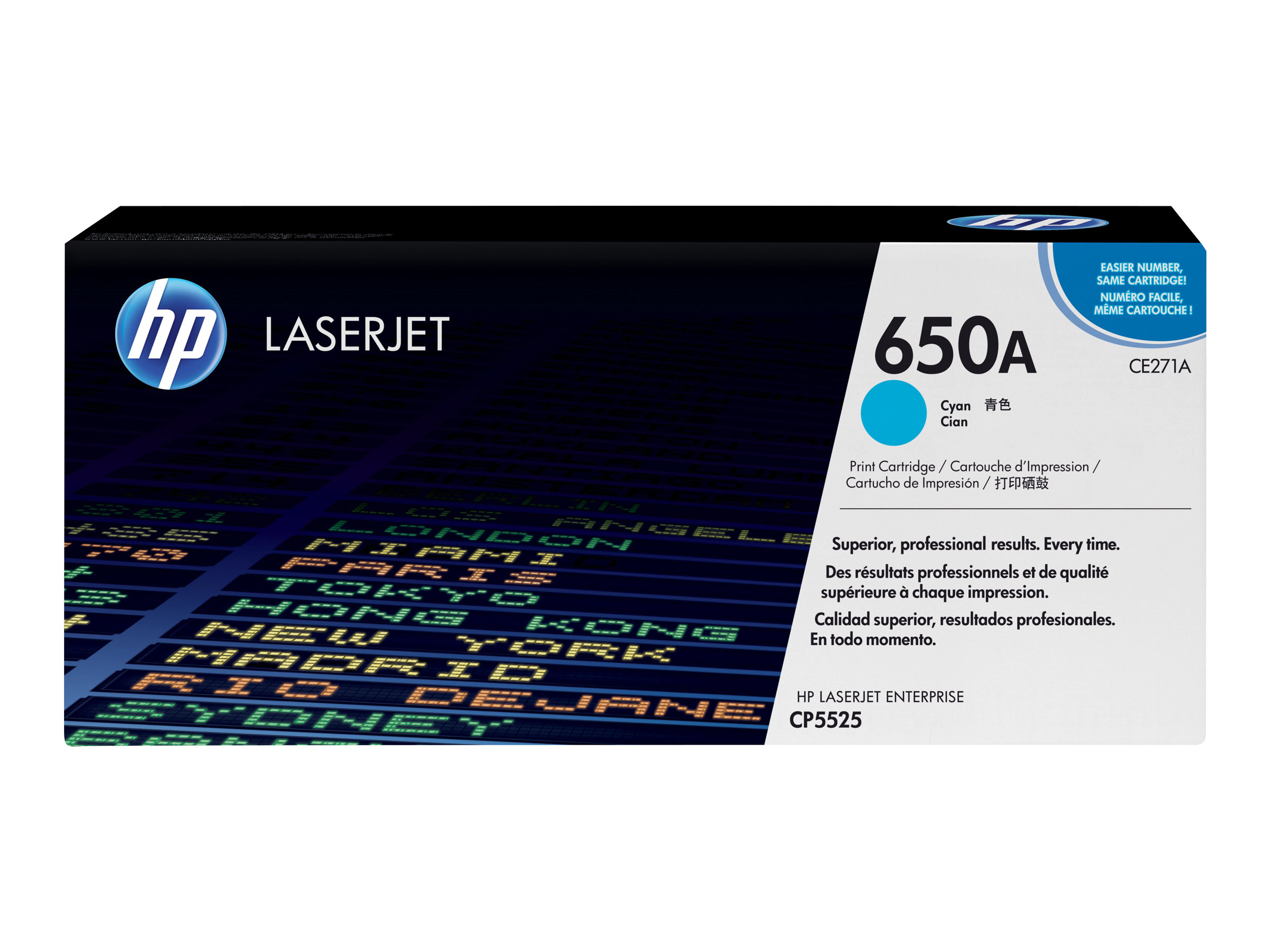 HP 650A - cyan - original - LaserJet - toner cartridge (CE271A)
