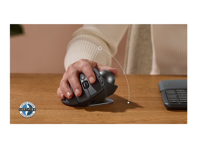 Logitech Ergo Series MX Ergo S - trackball - 2.4 GHz, Bluetooth 5.3 - graphite - Image 18