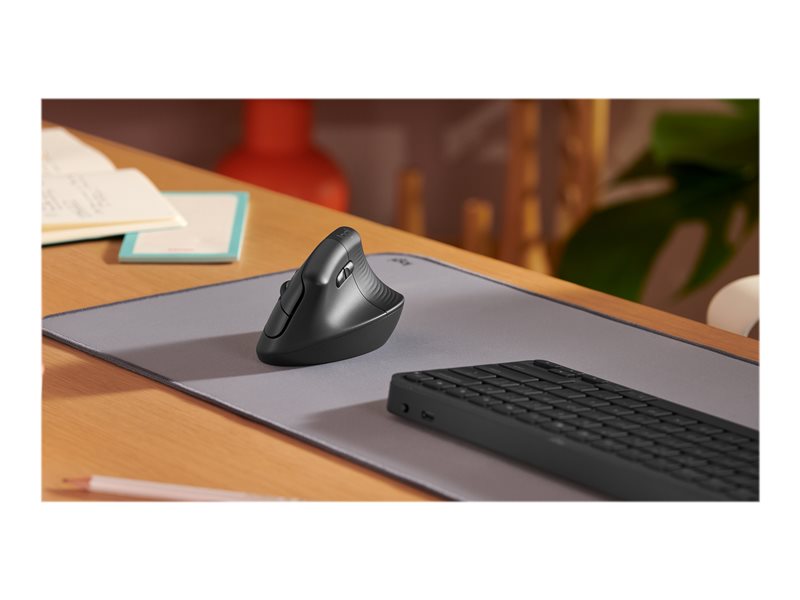 Logitech Lift Vertical Ergonomic Mouse - vertical mouse - Bluetooth, 2.4 GHz - graphite - Image 23