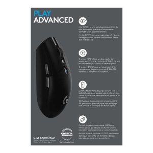 Logitech G G305 - mouse - 2.4 GHz - black