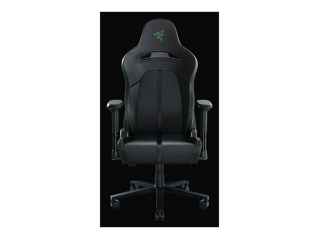 Razer Enki X - chair - steel, plush fabric, high-density polyurethane molded foam, elastomeric polyurethane (EPU) - black, green - Image 19