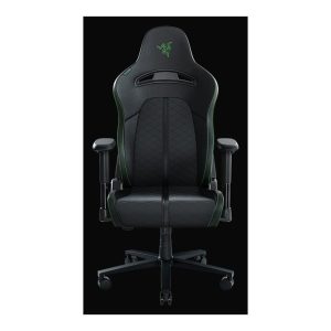 Razer Enki X - chair - steel, plush fabric, high-density polyurethane molded foam, elastomeric polyurethane (EPU) - black, green