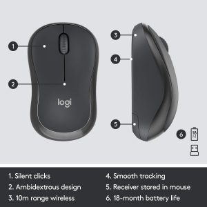 Logitech MK295 Silent - keyboard and mouse set - graphite Input Device