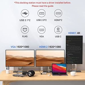 GIISSMO  USB A 3.0 / USB C Docking Station