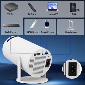 Fearwiky Mini Projector White HY300