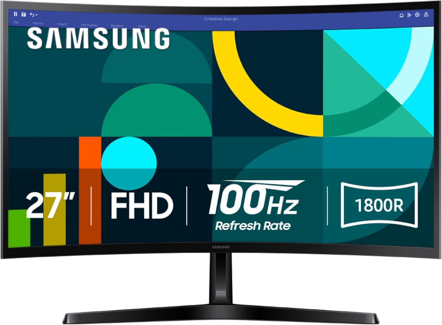 Samsung Essential S3 S27D366GAN - LED monitor - curved - Full HD (1080p) - 27"
