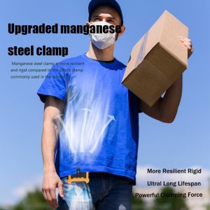 CAZOKASI 2024 Upgrade – 10000mAh Waist Clip Fan – Wearable Portable Personal Fan – Powerful Cooling Up to 40H – Heatstroke Prevention – Gray & Orange