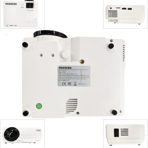 PANSEBA Mini - Bluetooth Projector – 1080P Supported – 50% Brighter & Clearer – Two-Way Bluetooth 5.2 – Low Noise – Portable Home Theater