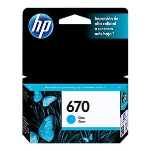 HP 670 - cyan - original - Ink Advantage - ink cartridge
