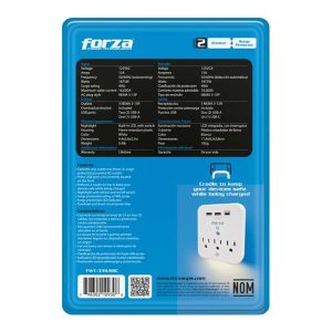 Forza FWT-331USBC - surge protector - 1875 Watt