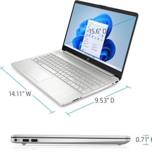 HP Laptop - 15.6" Touch-Screen Laptop - Intel Core i3 - 8GB Memory - 256GB SSD - Natural Silver - 15-DY5033DX