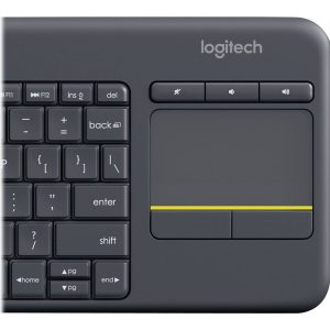 Logitech Wireless Touch Keyboard K400 Plus - keyboard - with touchpad - QWERTY - US International - black Input Device