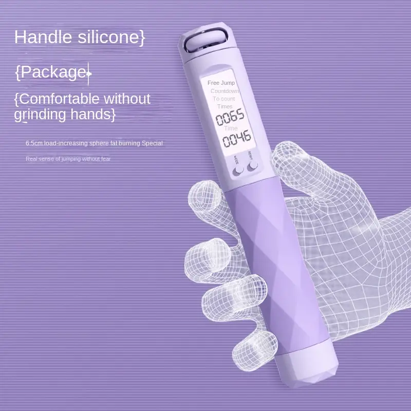 Speed Skipping Rope - Calorie Counter - Purple - Image 3