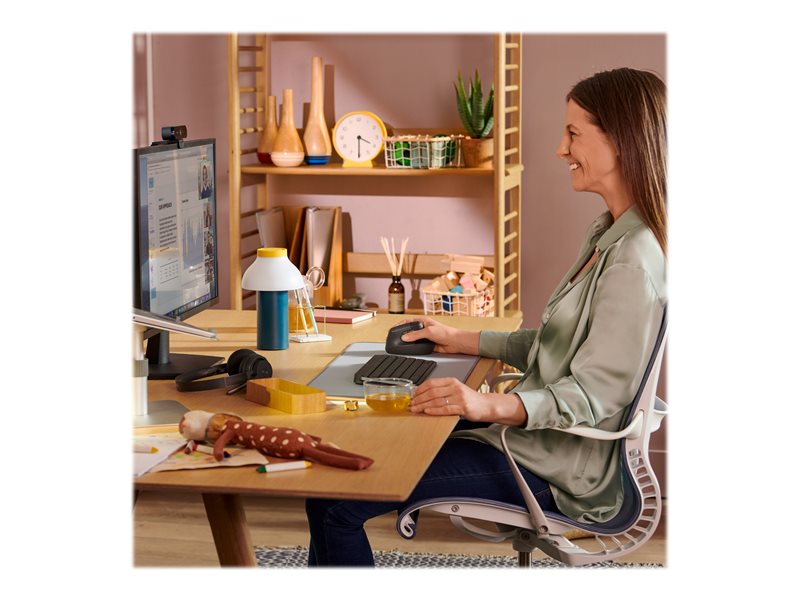 Logitech Lift Vertical Ergonomic Mouse - vertical mouse - Bluetooth, 2.4 GHz - graphite - Image 21