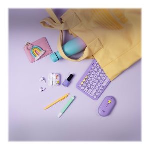 Logitech K380 Multi-Device Bluetooth Wireless Keyboard - Lavender Lemonade - keyboard - lavender, lemonade Input Device
