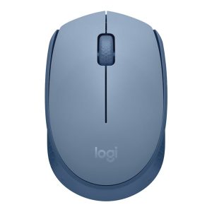 Logitech M170 Wireless Mouse, Ambidextrous, Blue Gray - mouse - 2.4 GHz - blue/gray