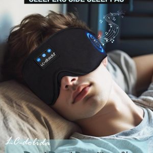 MT Bluetooth Sleep Mask – 3D Contoured – Sleep Headphones – Bluetooth 5.4 – Memory Foam – 8–10 hr Playtime