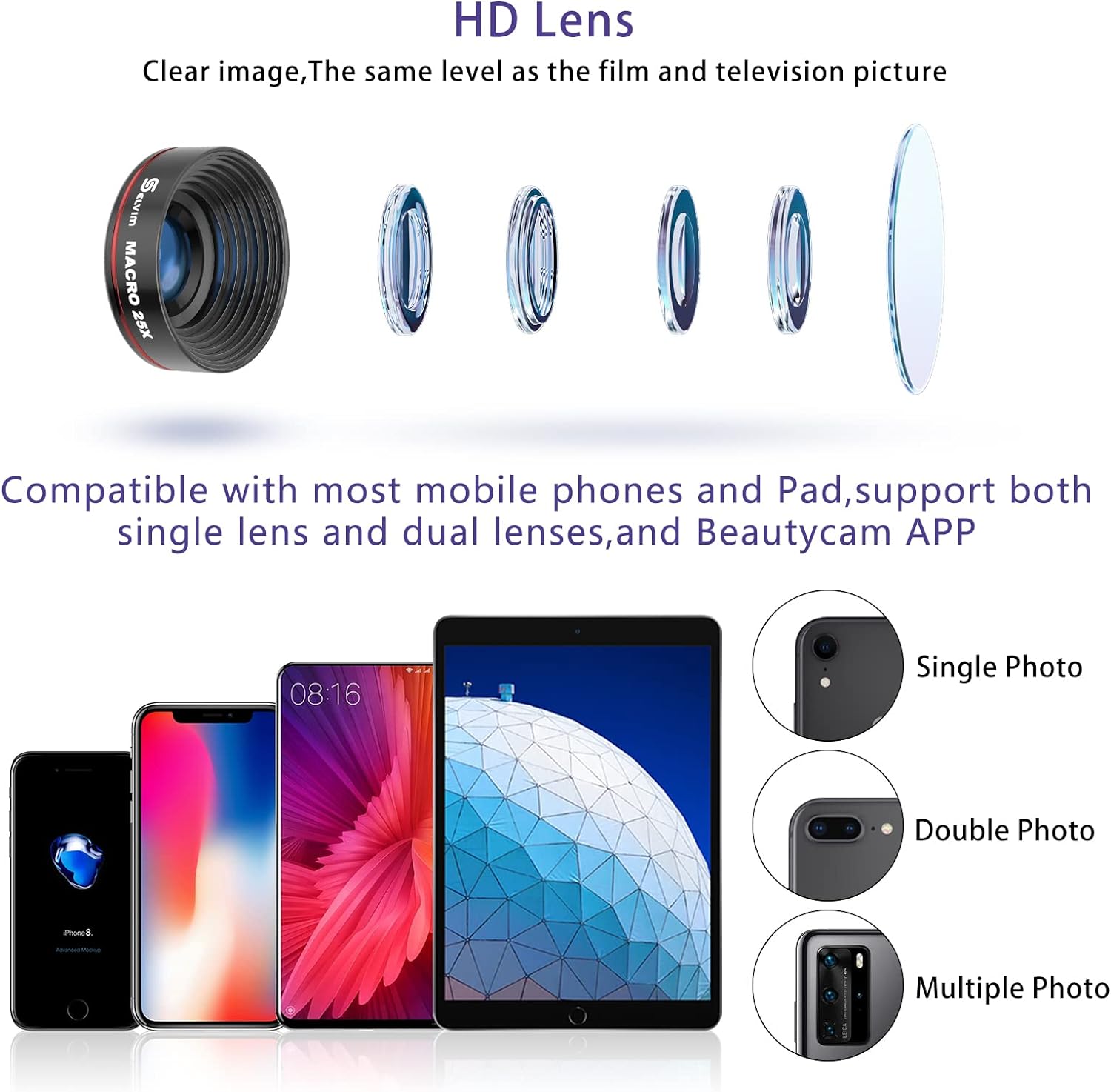 Selvim Phone Camera Lens - Phone Lens Kit 4 in 1 - Image 4