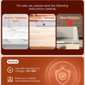 Electric Warming Mat – 500W – Rapid 10s Heating – 6 Temp Levels – 0–6h Timer – Silicone Heating Pad for Food & Buffets