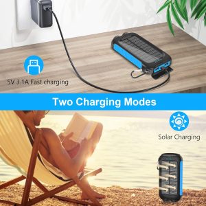 Nuynix Solar Charger  Power Bank 38800mAh