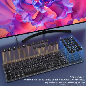 Kolude - USB Keyboard w/ 9 in 1 USB-C Docking Statio - Silver