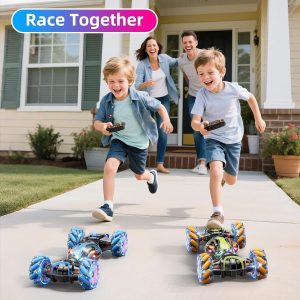 Gigilli Remote Control Car – Gesture Sensing 4WD RC Stunt Car with Spray Music & Lights – Boys Toys Christmas Birthday Gifts Ages 5–12