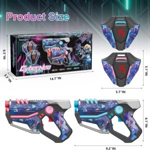 Winyea - Laser Tag Blaster Set with Realistic Reload, Sync Vests & 150ft Range – 4-Team Multiplayer Battle Games - 2ct