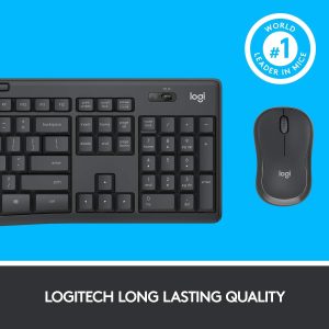 Logitech MK295 Silent - keyboard and mouse set - graphite Input Device
