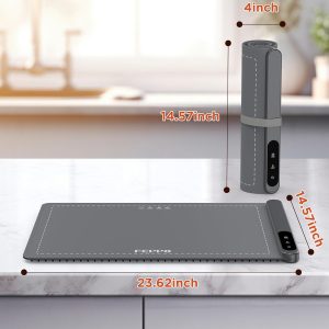 Electric Warming Mat – 500W – Rapid 10s Heating – 6 Temp Levels – 0–6h Timer – Silicone Heating Pad for Food & Buffets