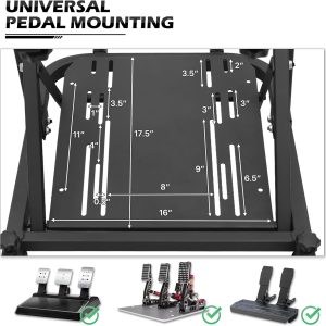 MoniBloom - Racing Simulator Cockpit Wheel Stand with TV Mount Stand