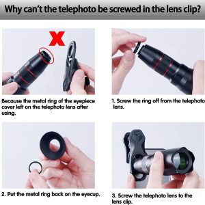 Selvim Phone Camera Lens - Phone Lens Kit 4 in 1