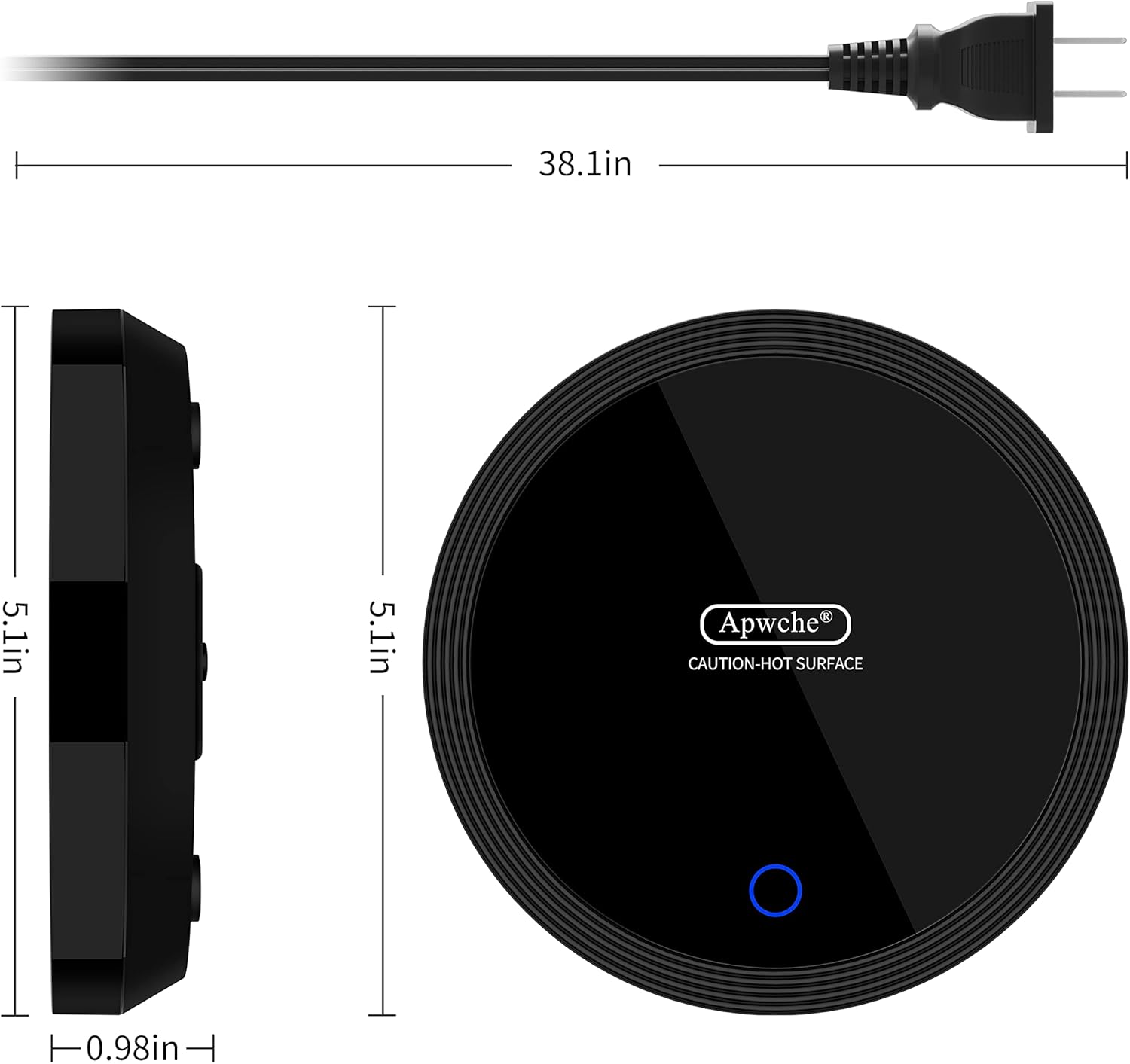 Apwche - Automatic Sensor Coffee Cup Warmer White - QJ05769 - Image 13