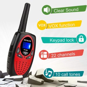 Retevis - RT628 Walkie Talkies for Kids - Red
