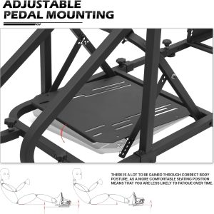 MoniBloom - Racing Simulator Cockpit Wheel Stand with TV Mount Stand