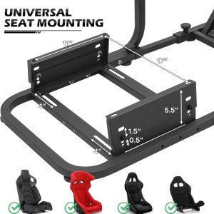 MoniBloom - Racing Simulator Cockpit Wheel Stand with TV Mount Stand