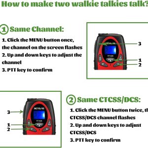 Retevis - RT628 Walkie Talkies for Kids - Red