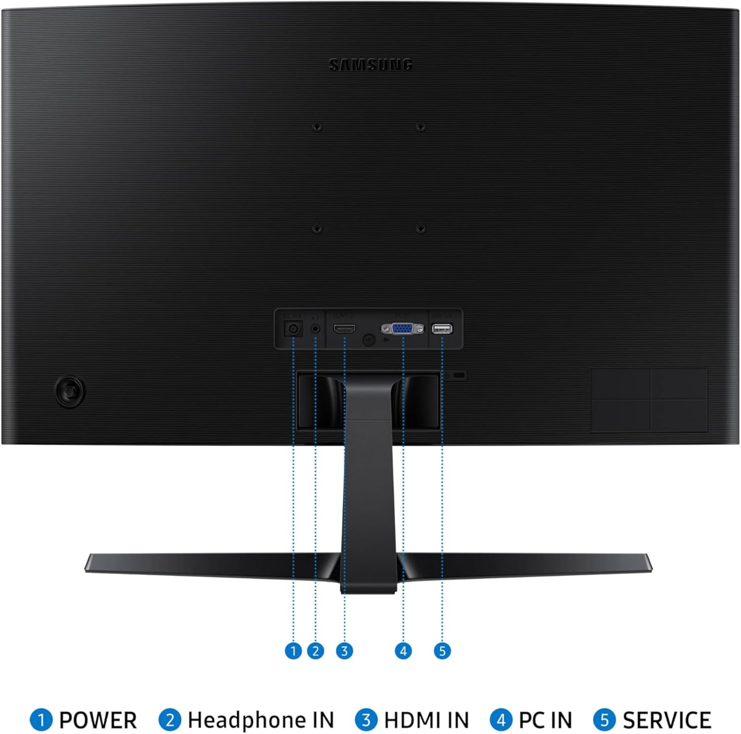 Samsung SAMSUNG 24" Essential S3 (S36GD) Series FHD 1800R Curved Computer Monitor -100Hz - Advanced Eye Comfort - HDMI - LS24D366GANXZA - Image 5