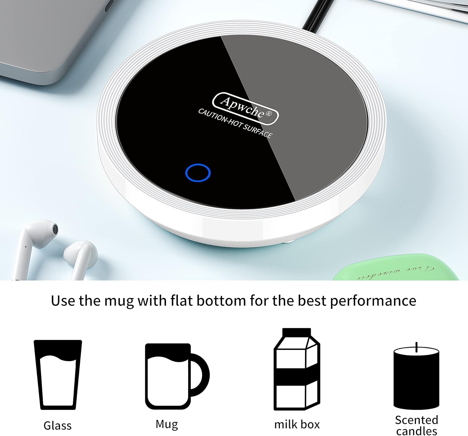 Apwche - Automatic Sensor Coffee Cup Warmer White - QJ05769 - Image 4